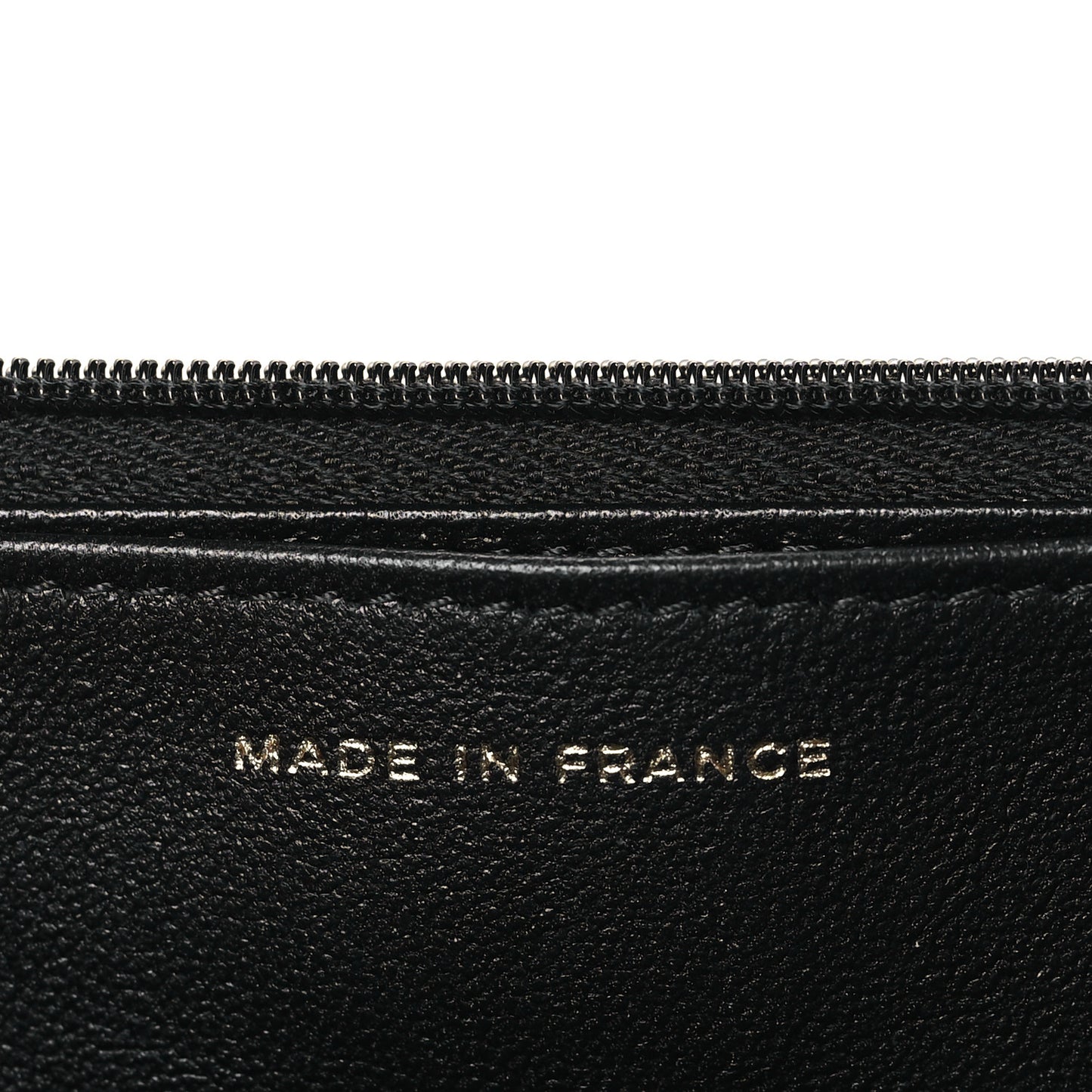 Lambskin Metal Quilted Wallet On Chain WOC Black