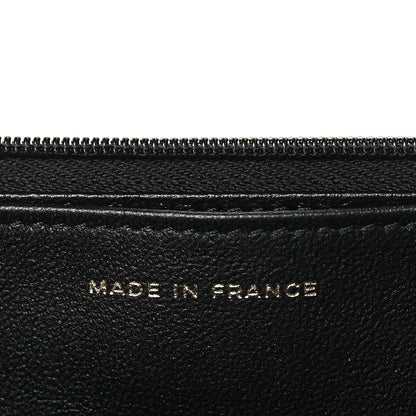Chanel Lambskin Metal Quilted Wallet On Chain WOC Black 7 of 11