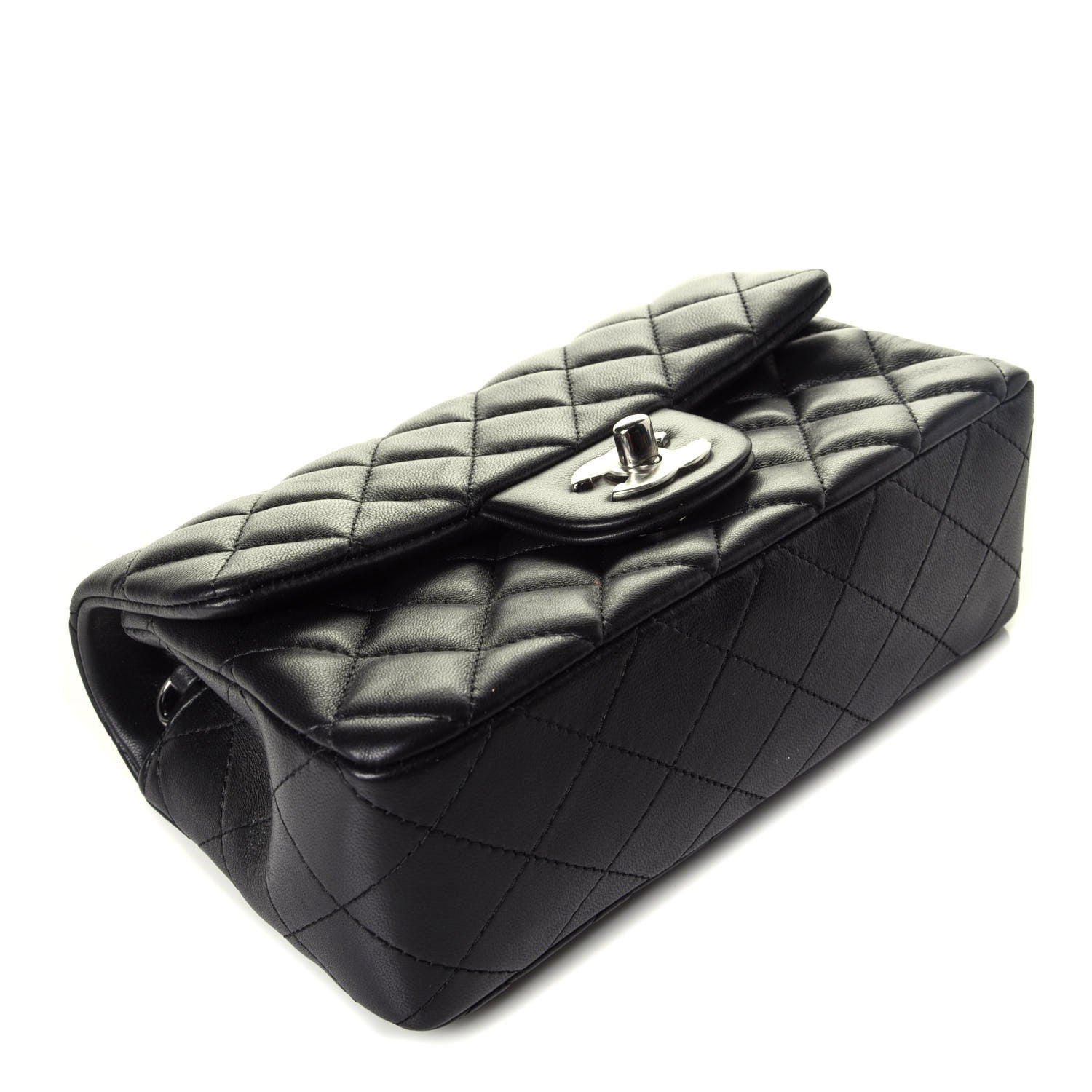 Chanel Lambskin Quilted Mini Rectangular Flap Black 4 of 9