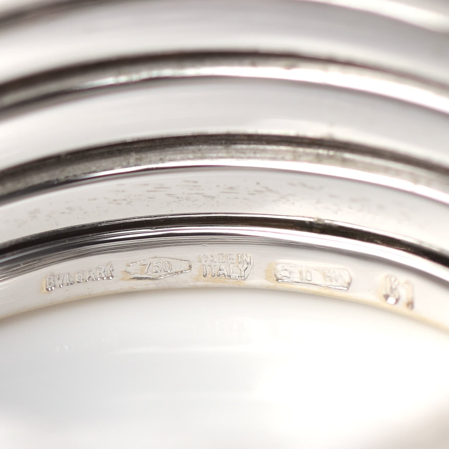 Bulgari 18K White Gold B.Zero1 Four-Band Ring 61 9.5 4 of 7