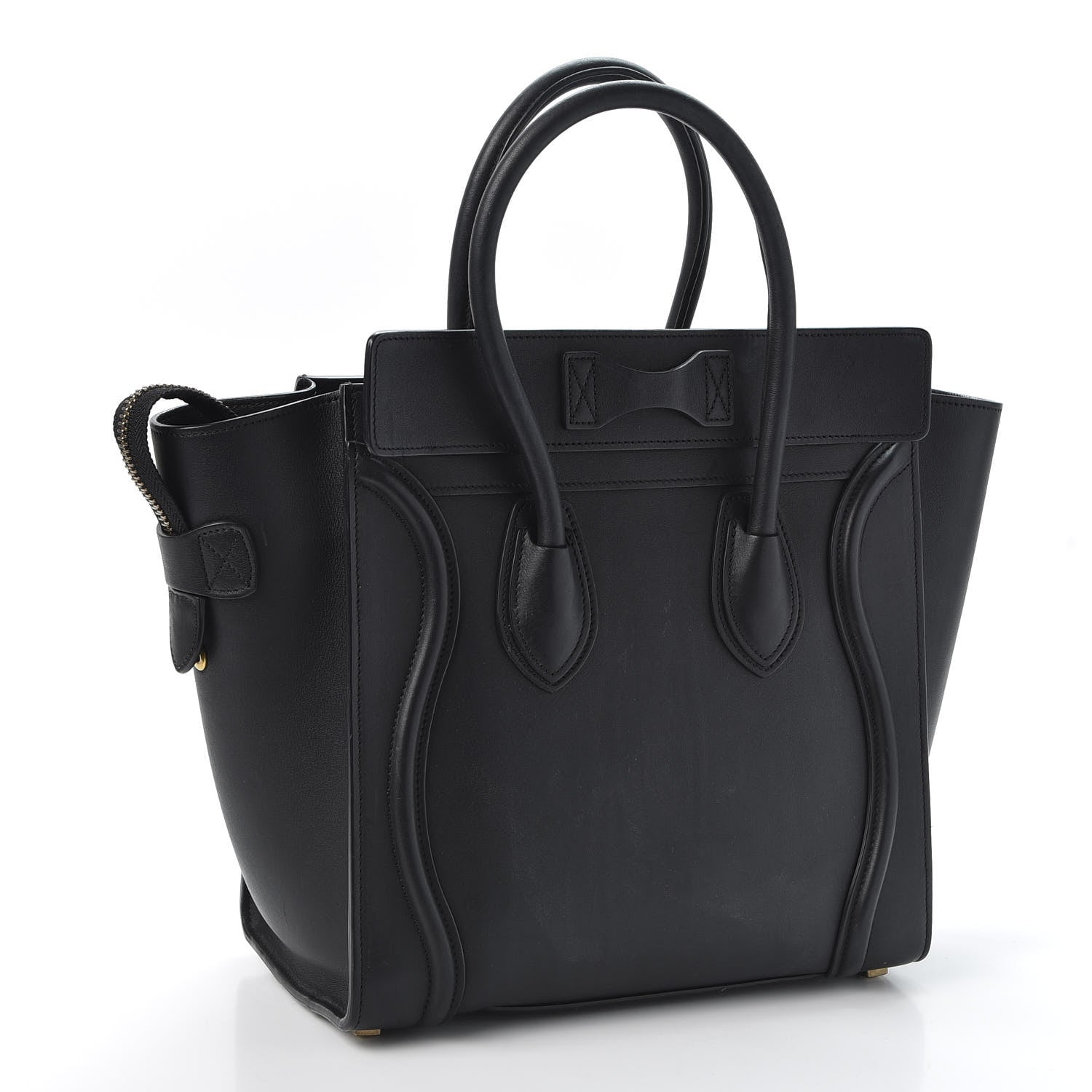 Celine Smooth Calfskin Micro Luggage Black 2 of 9