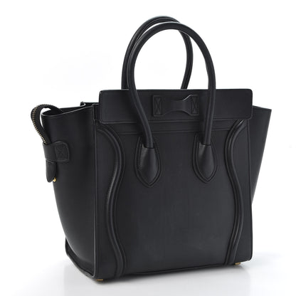 Celine Smooth Calfskin Micro Luggage Black 2 of 9