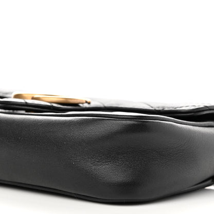 Gucci Calfskin Matelasse Super Mini GG Marmont Shoulder Bag Black 10 of 10