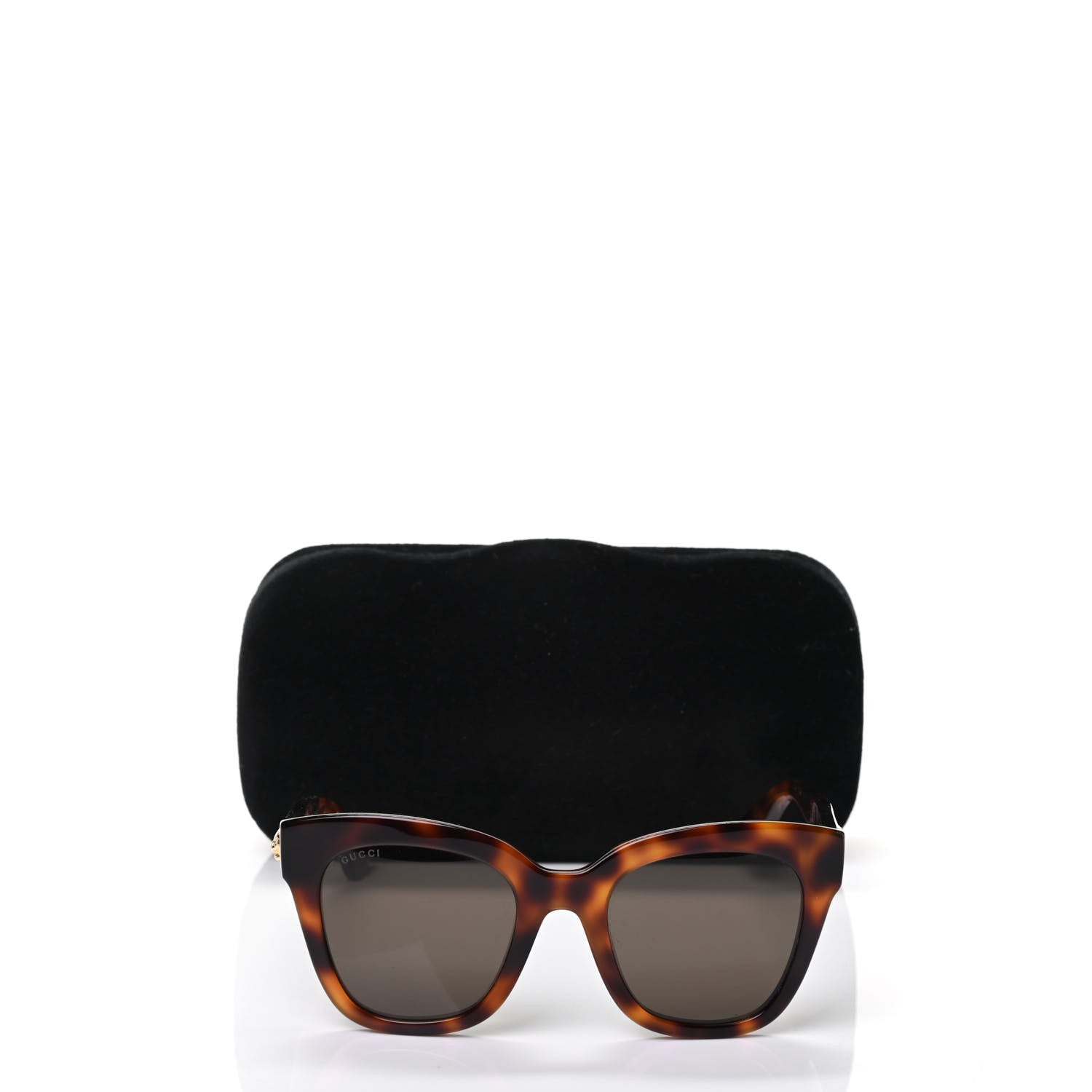 Gucci Acetate Square Frame Sunglasses GG0029S Tortoise 6 of 6