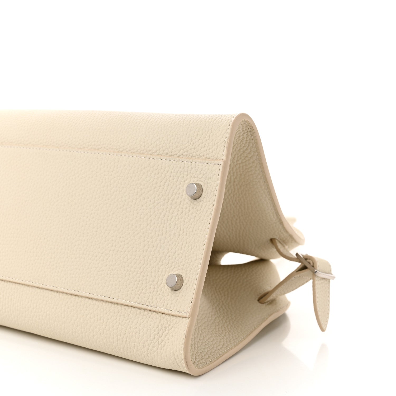 The Row Matte Grained Calfskin Margaux Shoulder 12  White 9 of 9