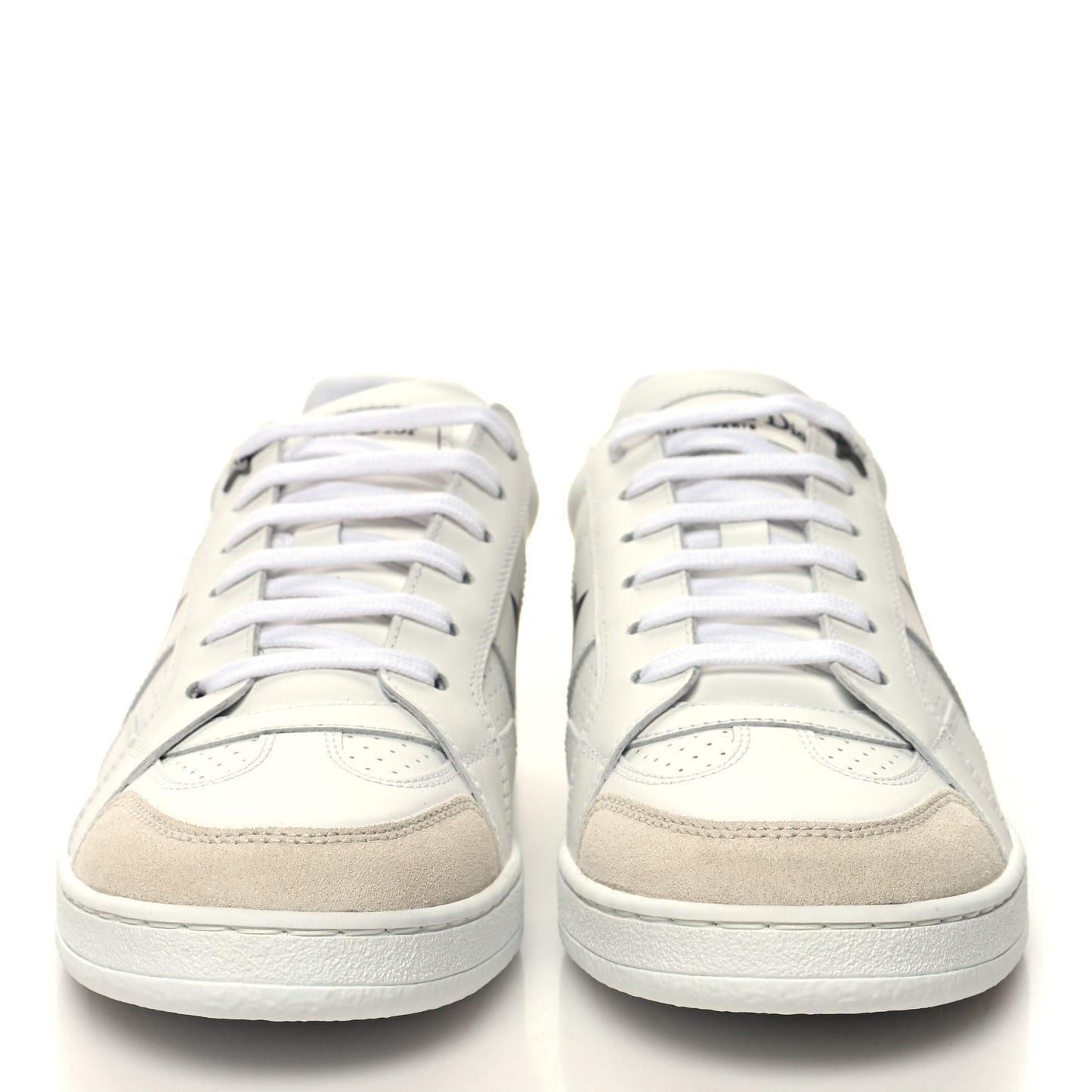 Calfskin Suede Dior Star Low Top Sneakers 37 White Black