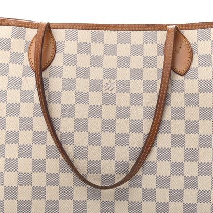 Louis Vuitton Damier Azur Neo Neverfull MM Rose Ballerine 15 of 16