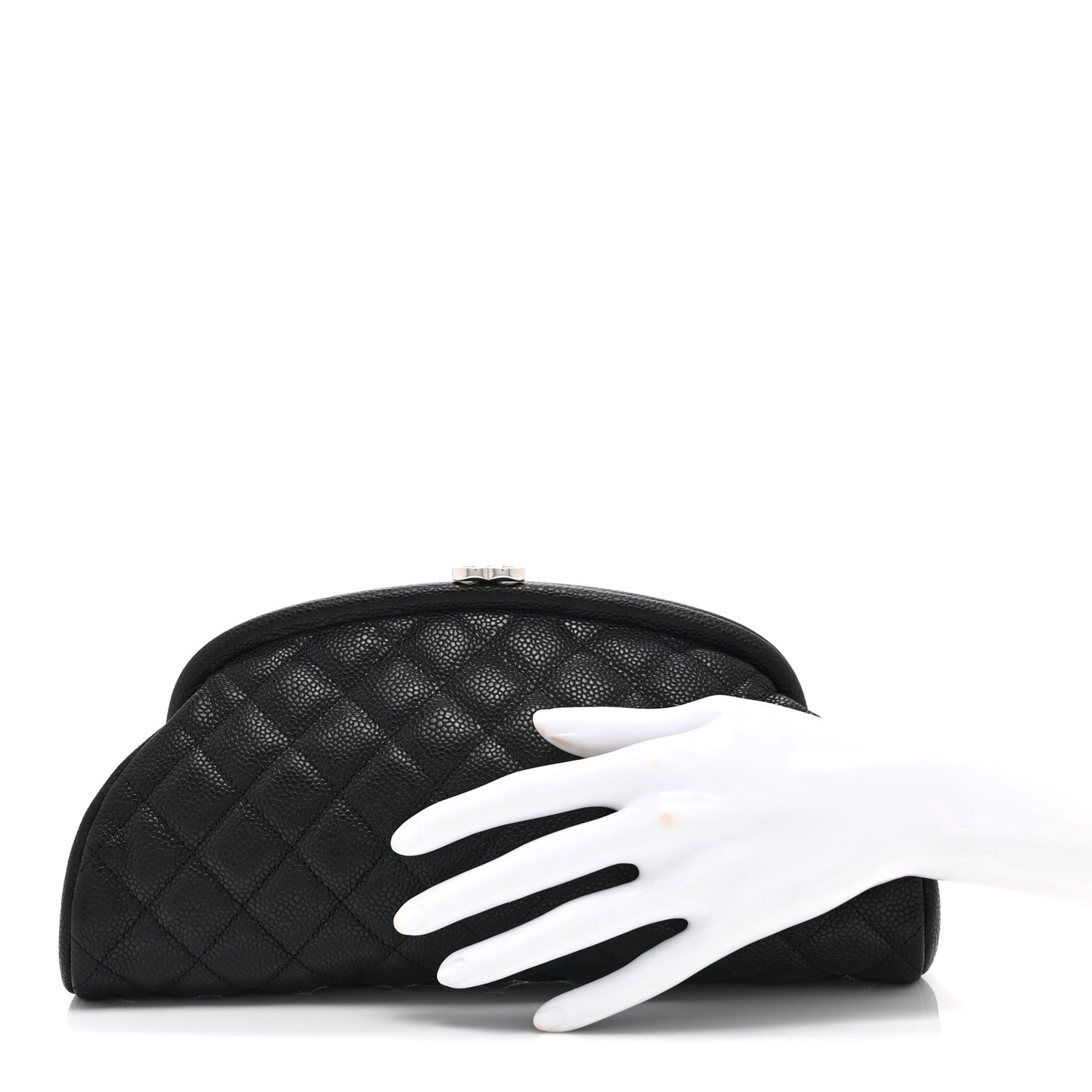 Caviar Quilted Timeless Clutch Black