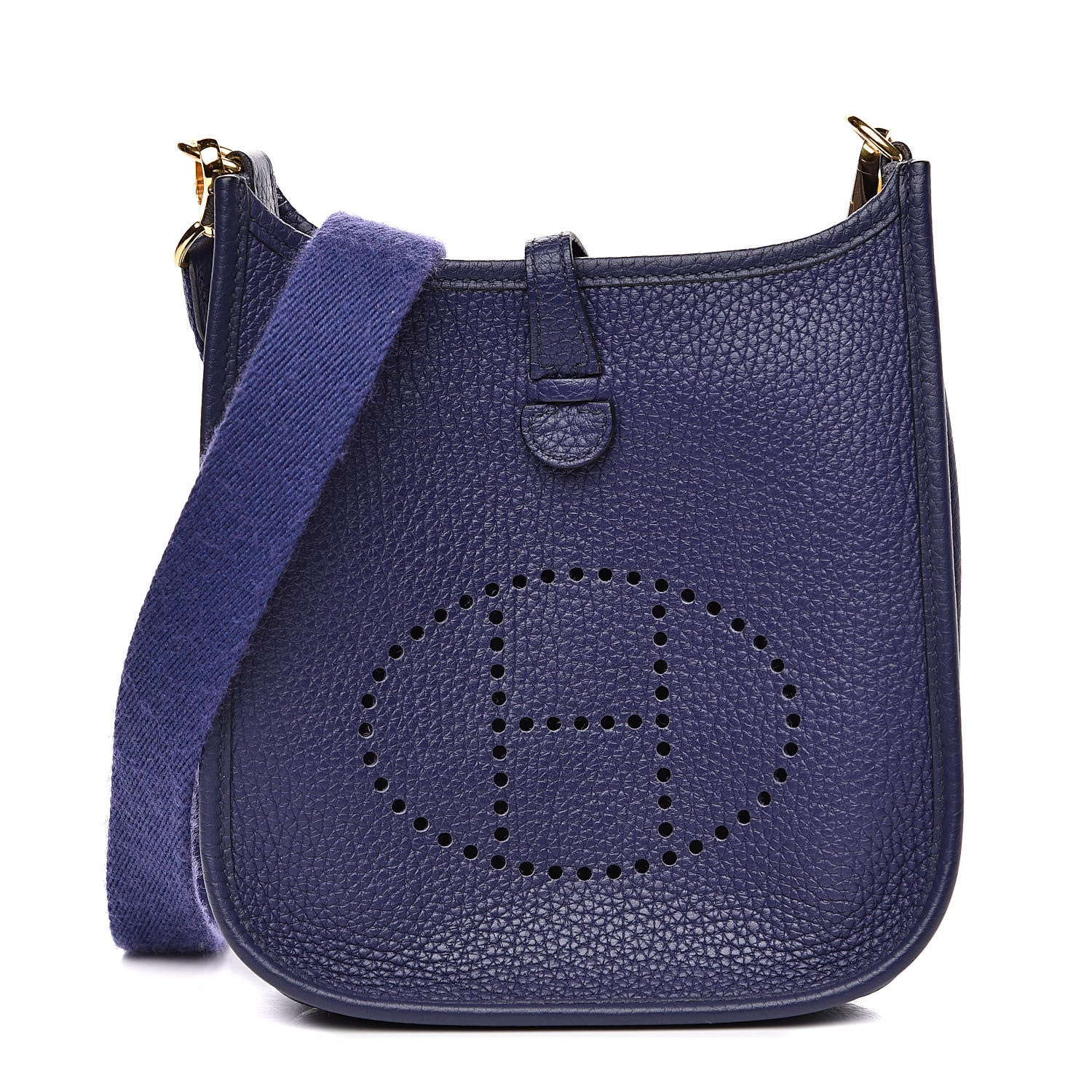 Hermes Taurillon Clemence Evelyne TPM Bleu Encre 1 of 12