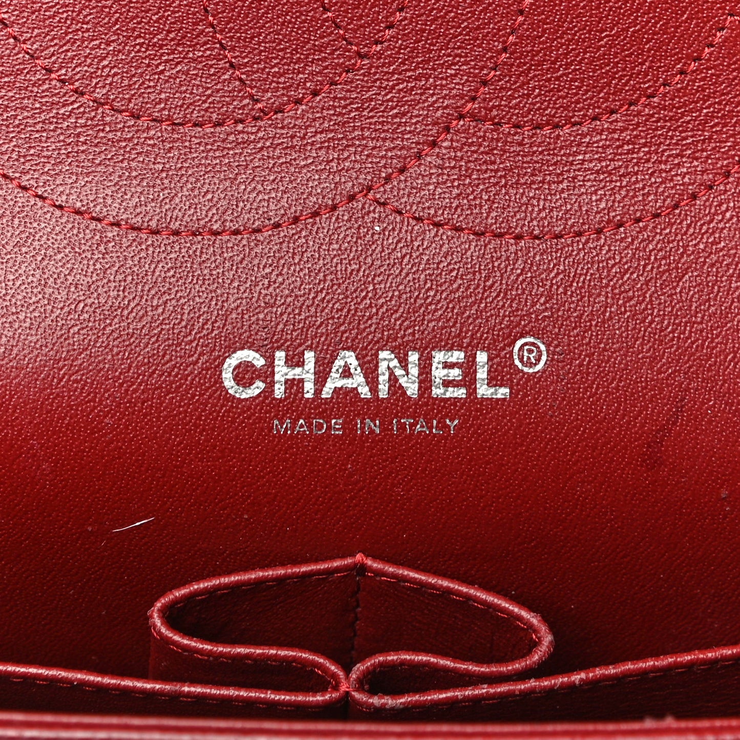 Caviar Quilted Jumbo Double Flap Dark Red