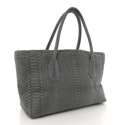 Chanel Snakeskin Executive Cerf Shopper Tote Grey 3 of 12