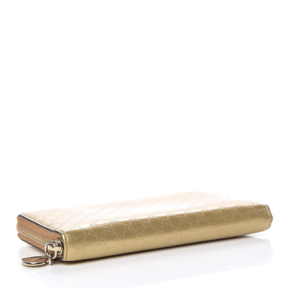 Gucci Shine Microguccissima Heart Zip Around Wallet Gold 4 of 6