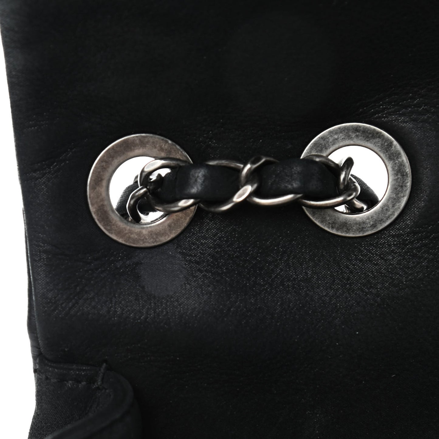 Calfskin Diamond Embossed New Chic Flap Black