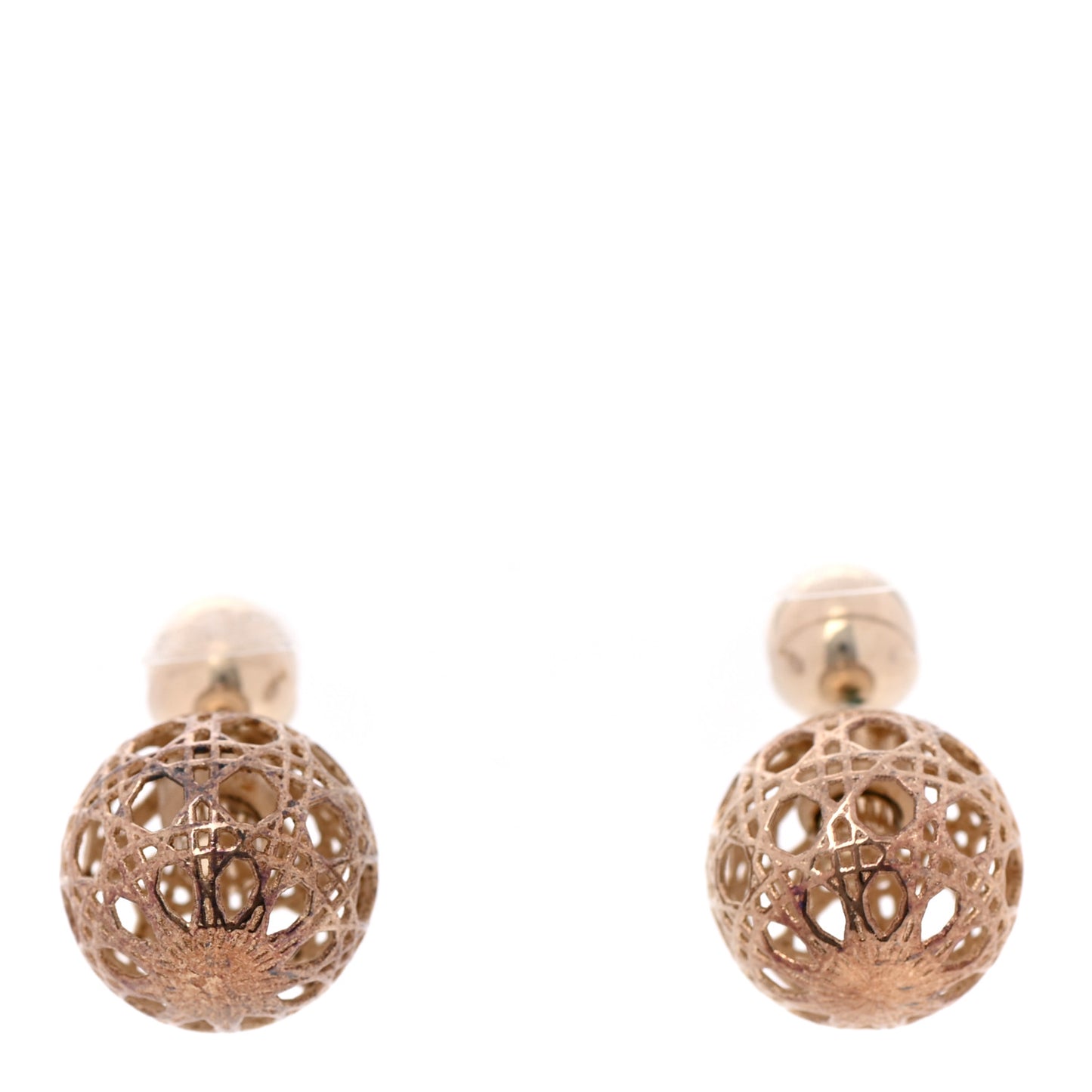 Cannage Mise En Dior Tribal Earrings Gold