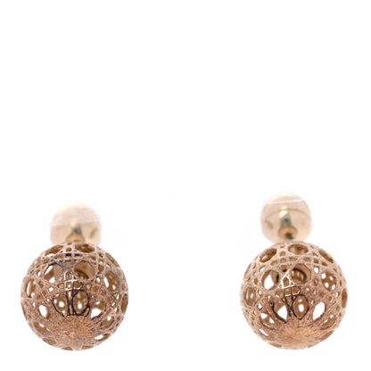 Christian Dior Cannage Mise En Dior Tribal Earrings Gold 1 of 6