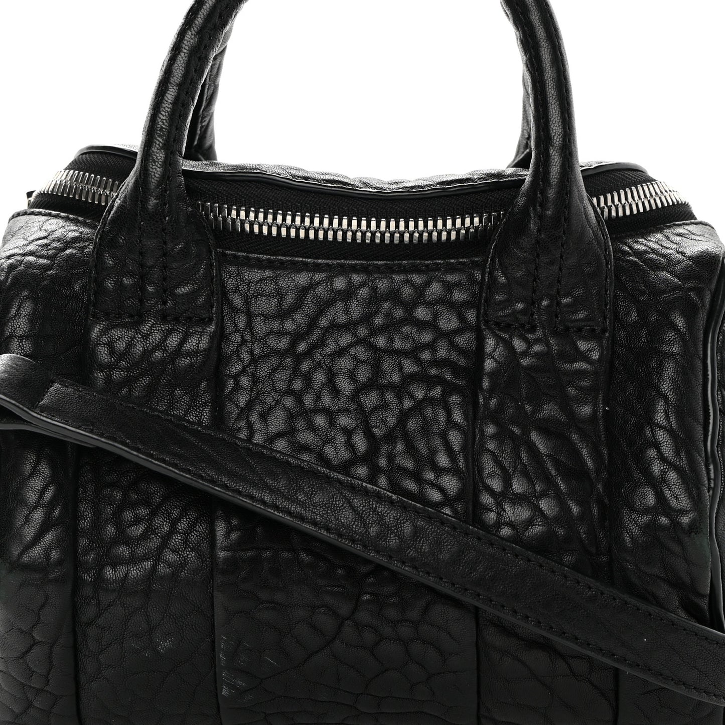 Pebbled Lambskin Mini Rockie Black Rhodium Hardware