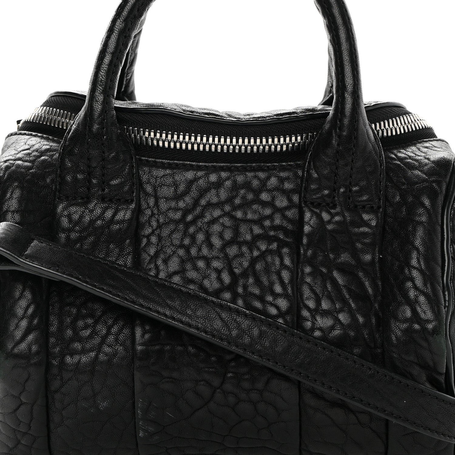Alexander Wang Pebbled Lambskin Mini Rockie Black Rhodium Hardware 8 of 14
