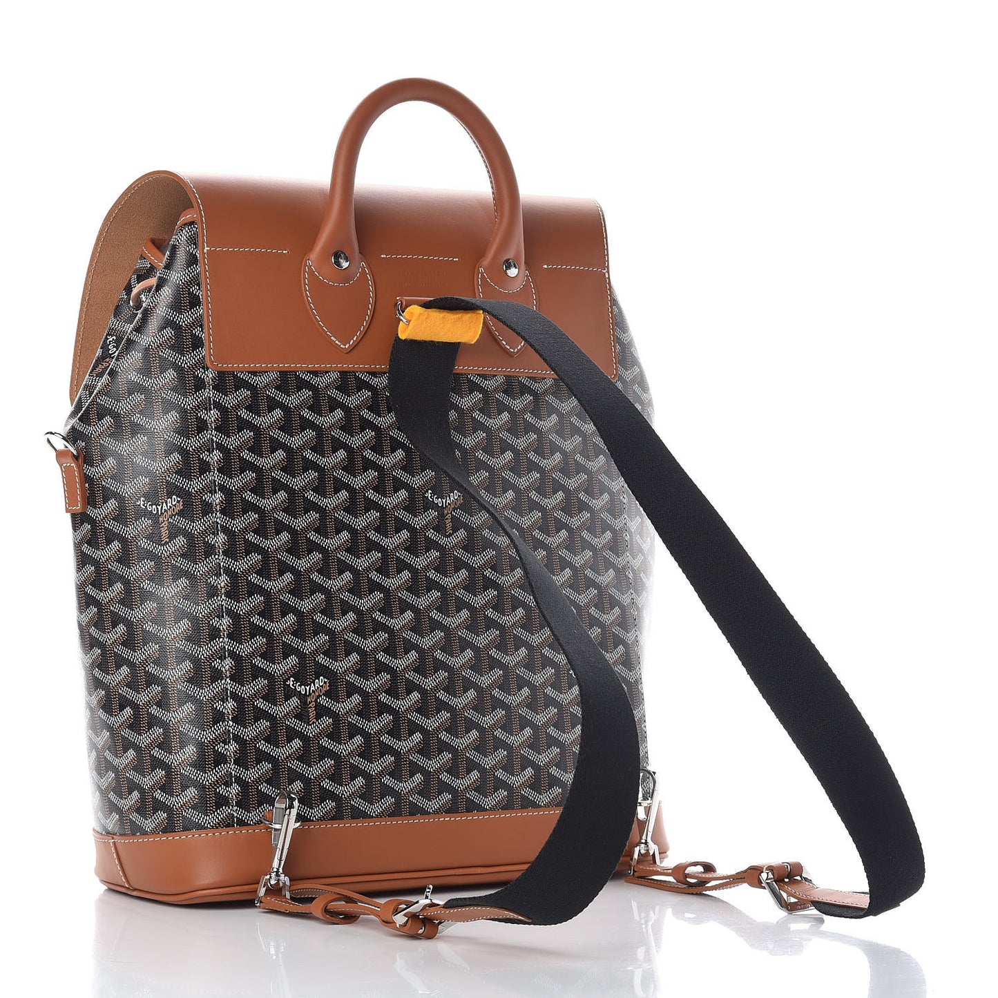 Goyardine Calfskin Alpin MM Backpack Gold Black