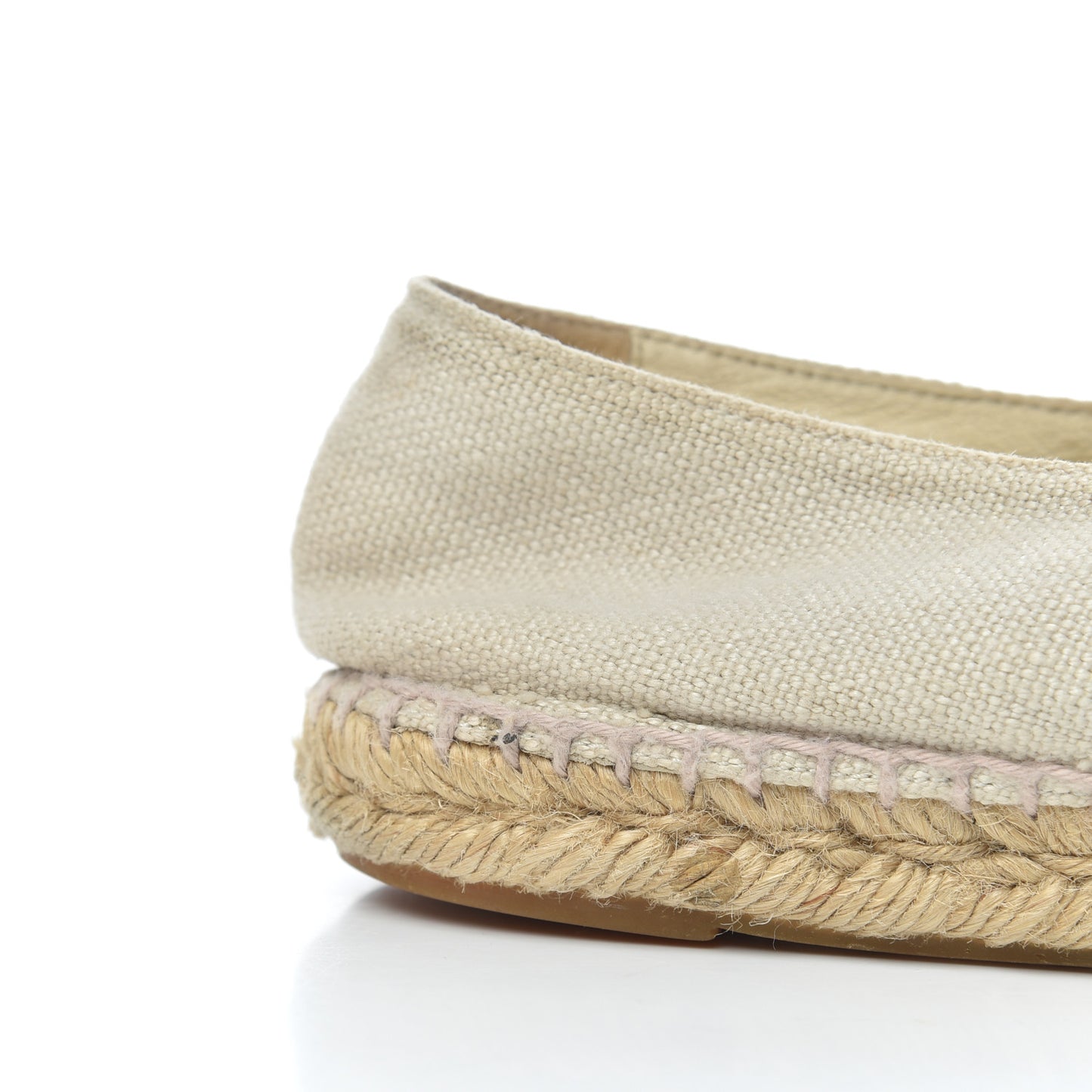 Linen CC Espadrilles 38 Beige Black