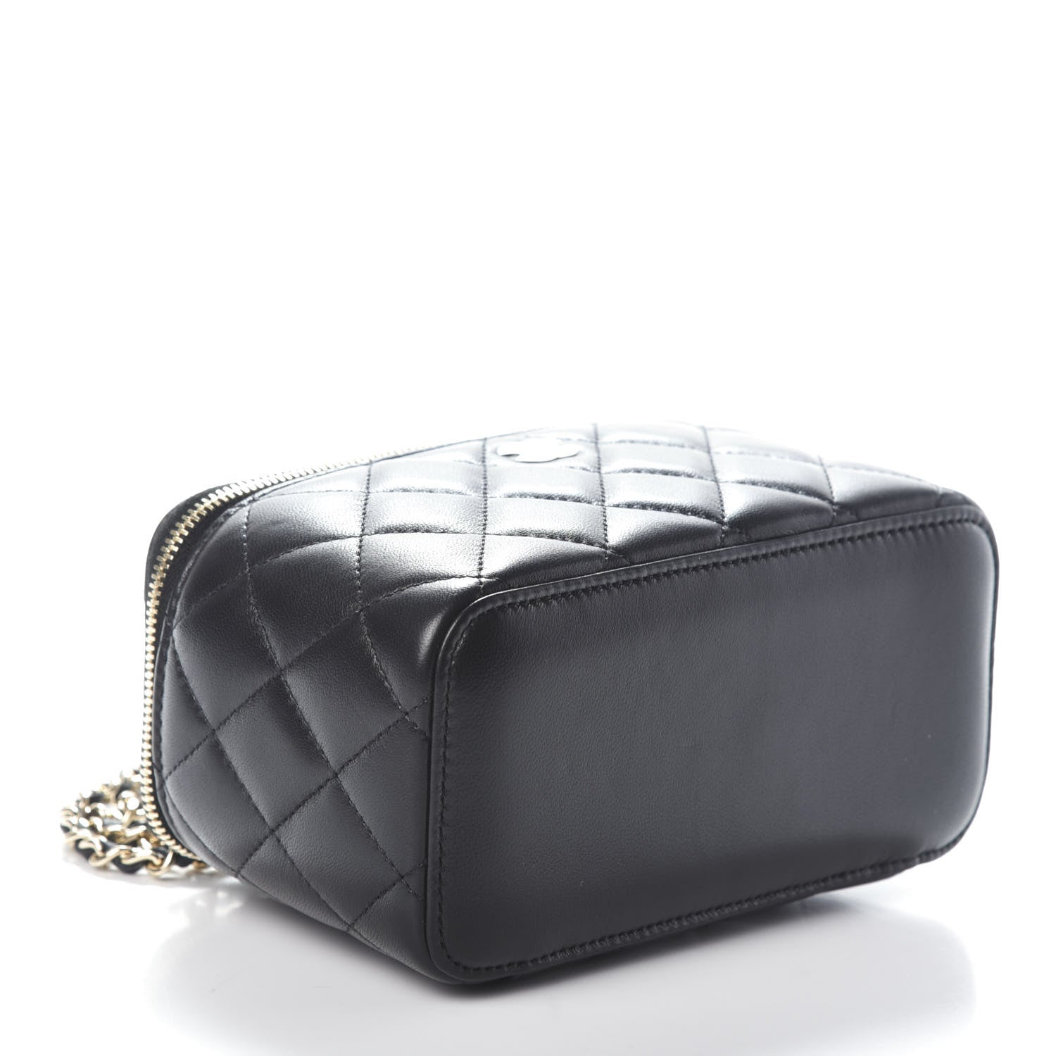 Chanel Lambskin Quilted Small Vanity Case With Chain Black 4 of 9