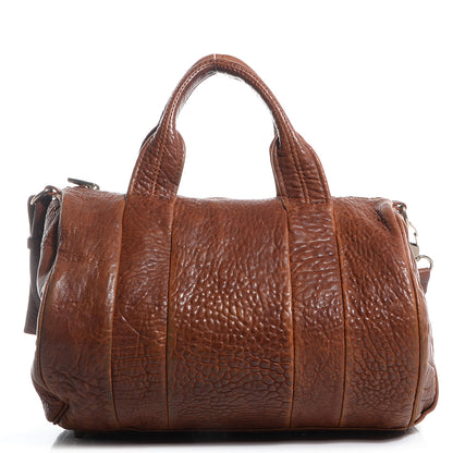 Alexander Wang Pebbled Lambskin Rocco Brown w Antique Silver Hardware 1 of 7