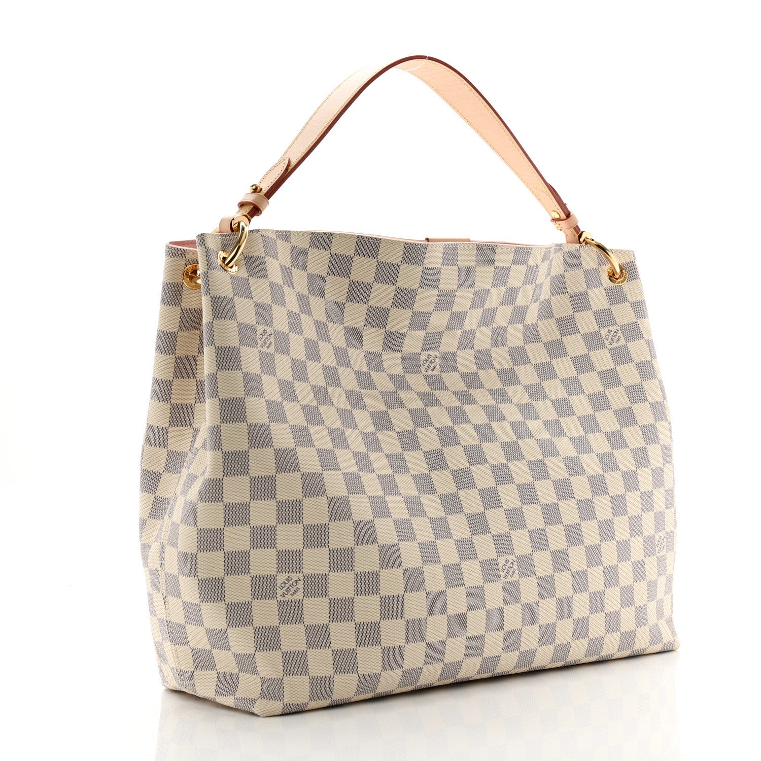 Louis Vuitton Damier Azur Graceful MM Rose Ballerine 3 of 9
