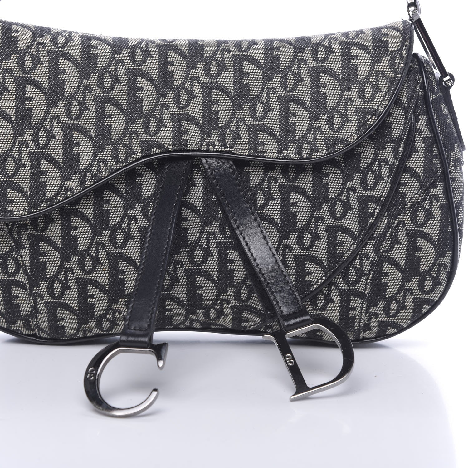 Christian Dior Monogram Double Saddle Bag Black 10 of 10