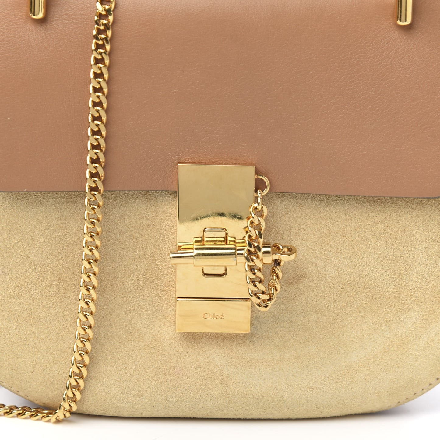 Suede Smooth Calfskin Mini Drew Shoulder Bag