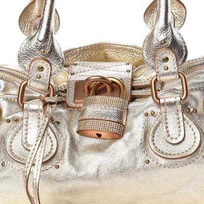 Chloe Metallic Calfskin Paddington Satchel Gold 10 of 13