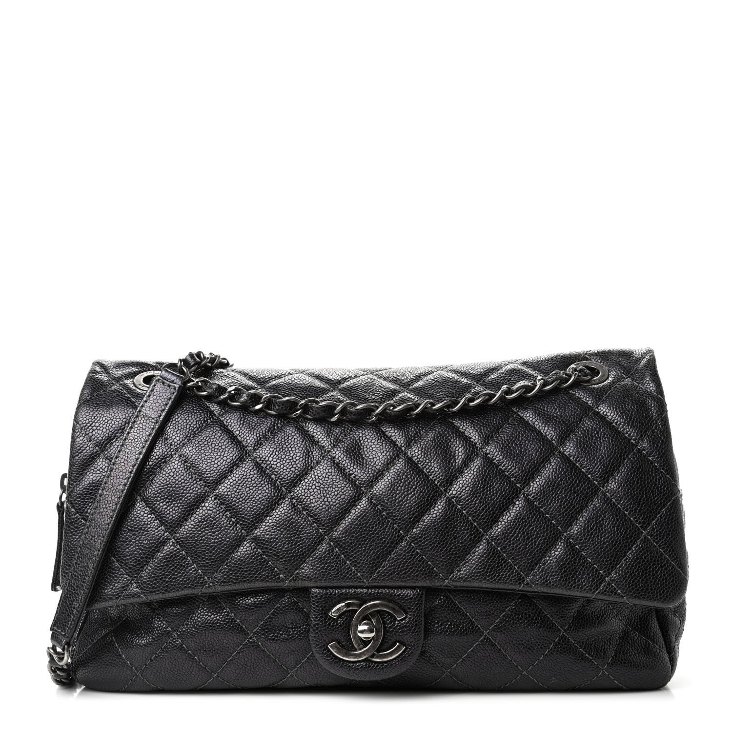 Chanel Iridescent Caviar Quilted Large Chic Flap Grey 1 of 5