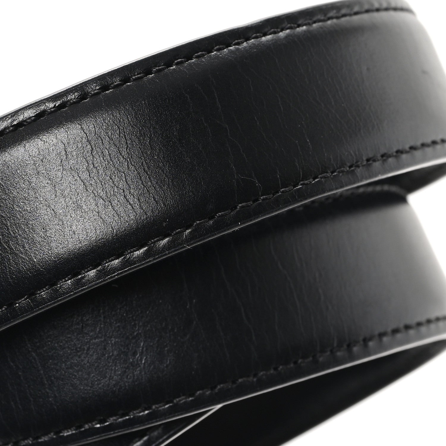 Celine Box Calfskin Small 25mm Triomphe Belt 75 30 Black 6 of 6