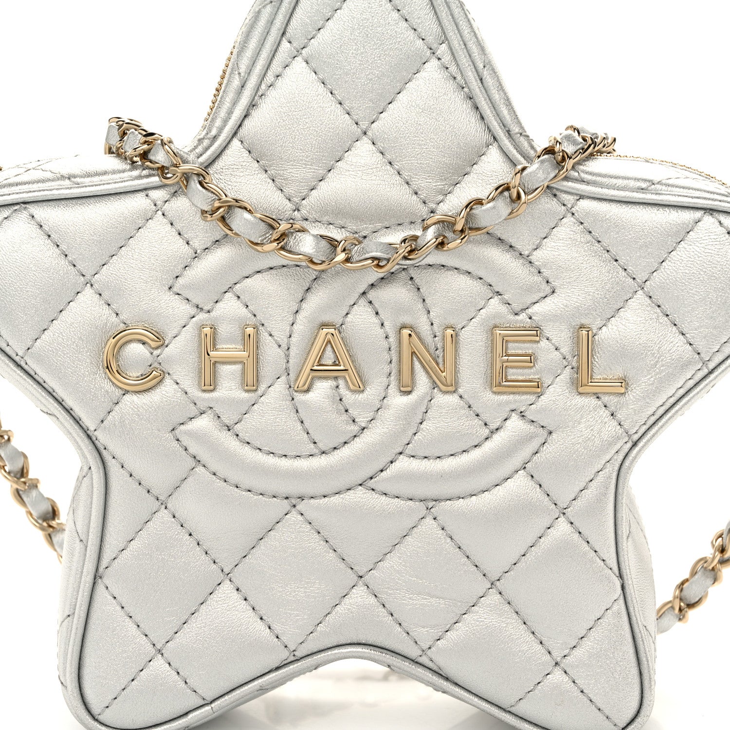 Chanel Metallic Lambskin Walk Of Fame Bag Silver 8 of 10