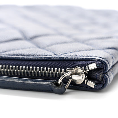 Chanel Caviar Quilted Large Cosmetic Case Navy 8 of 8