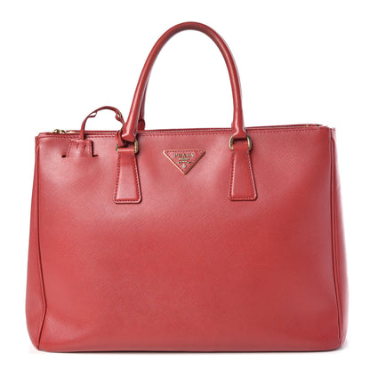 Prada Saffiano Lux Large Galleria Double Zip Tote Fuoco 1 of 17
