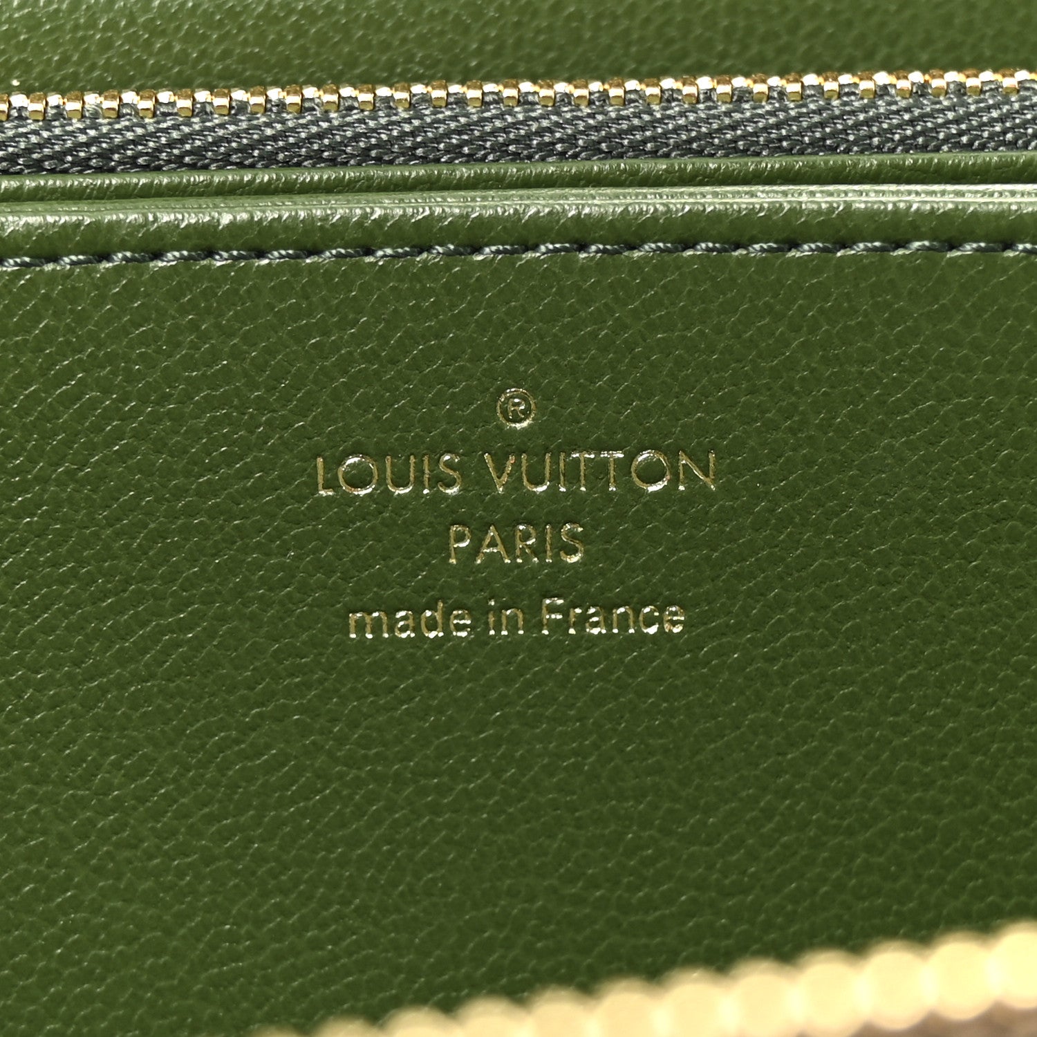 Louis Vuitton Lambskin Embossed Monogram LV Coussin Zippy Wallet Blue Green 6 of 7