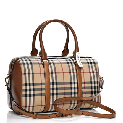 Burberry Horseferry Check Medium Alchester Bowling Bag Tan 4 of 9