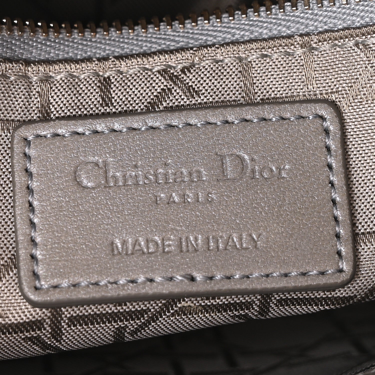Christian Dior Metallic Lambskin Cannage Mini Lady Dior Grey 6 of 10