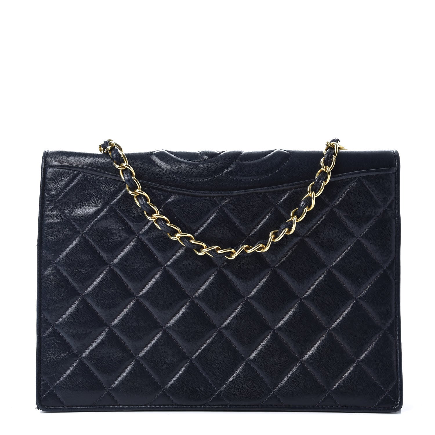 Chanel Lambskin Quilted Small Single Flap Navy 1 of 10