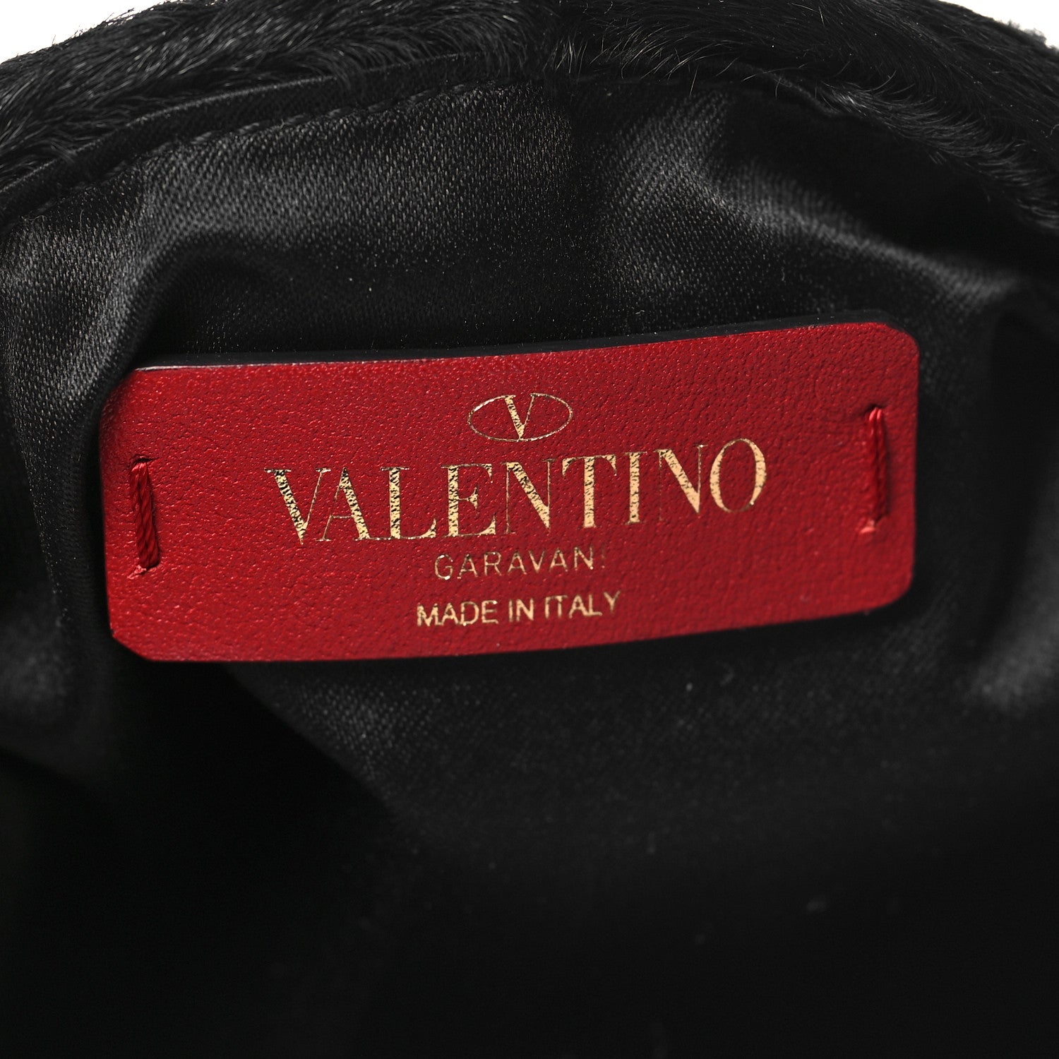 Valentino Garavani Astrakhan Bebop Loop Clutch Black 6 of 9