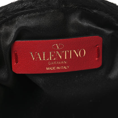 Valentino Garavani Astrakhan Bebop Loop Clutch Black 6 of 9