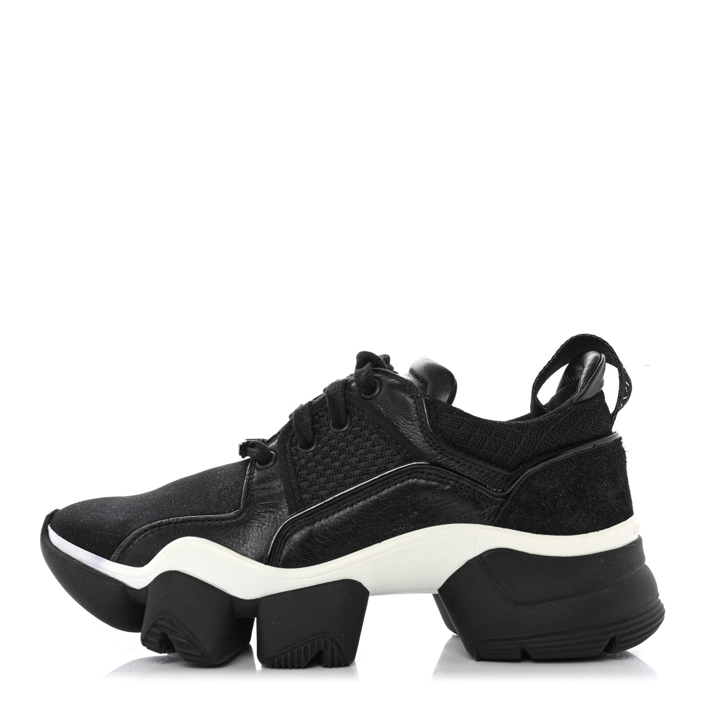 Calfskin Neoprene Jaw Low Sneakers 37 Black