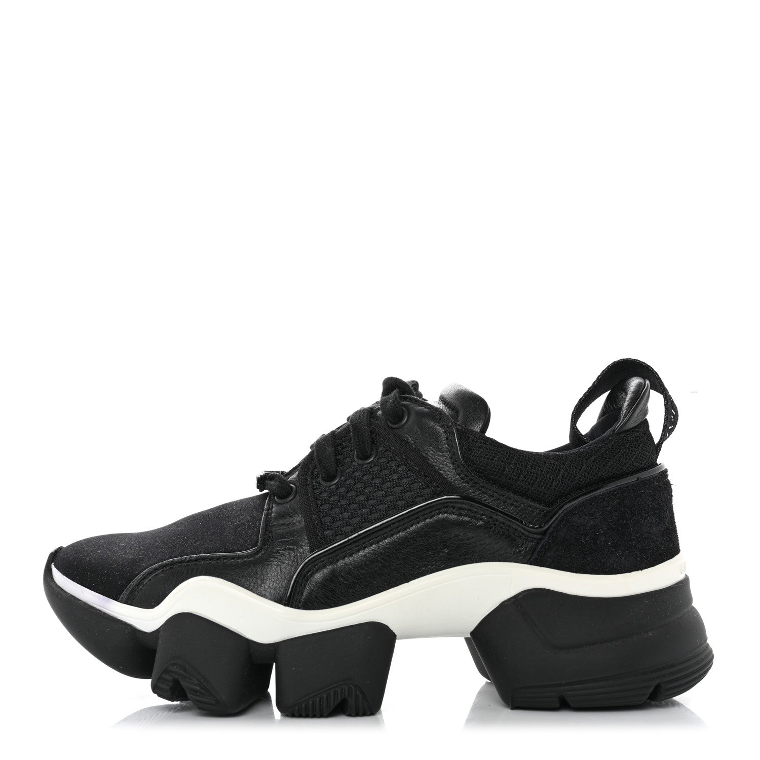 Givenchy Calfskin Neoprene Jaw Low Sneakers 37 Black 1 of 8
