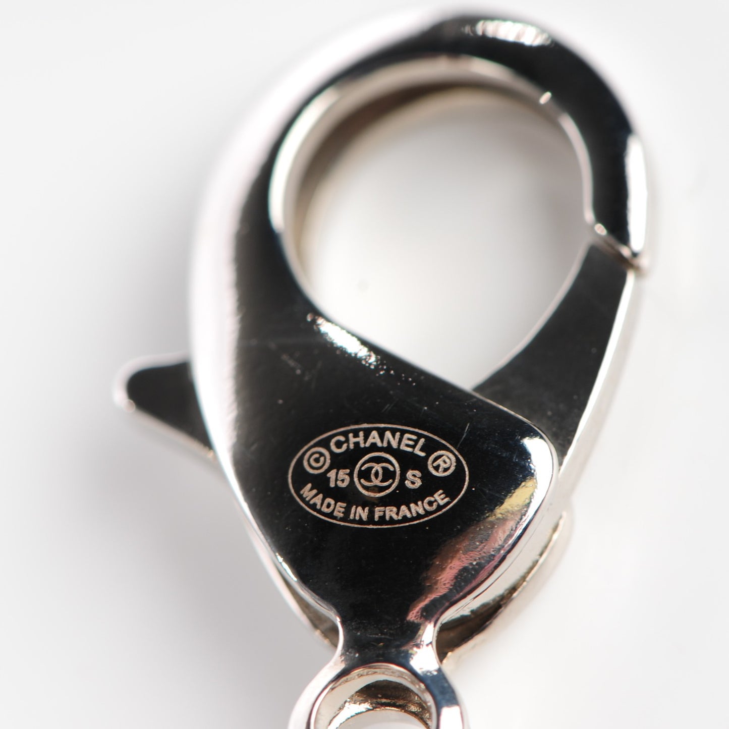 Resin CC Camellia Bag Charm Black