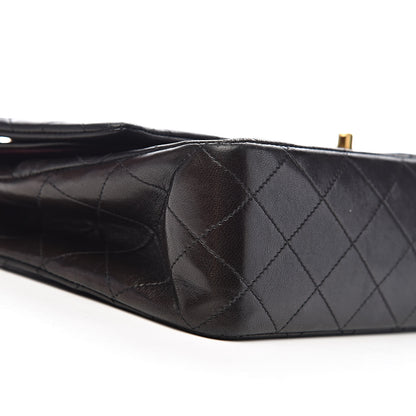 Chanel Lambskin Quilted Medium Double Flap Black 14 of 16