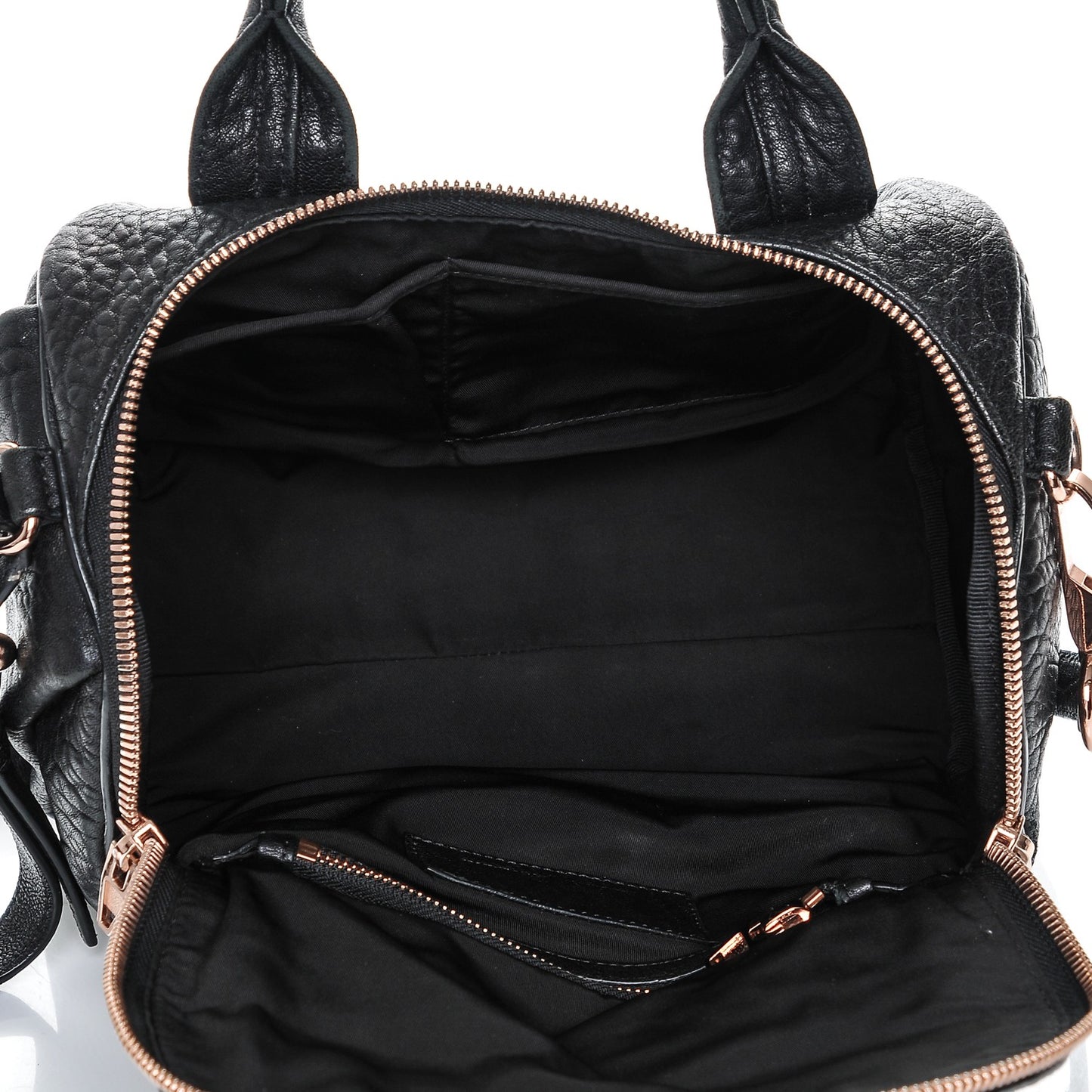 Pebbled Lambskin Rockie Black Rose Gold Hardware