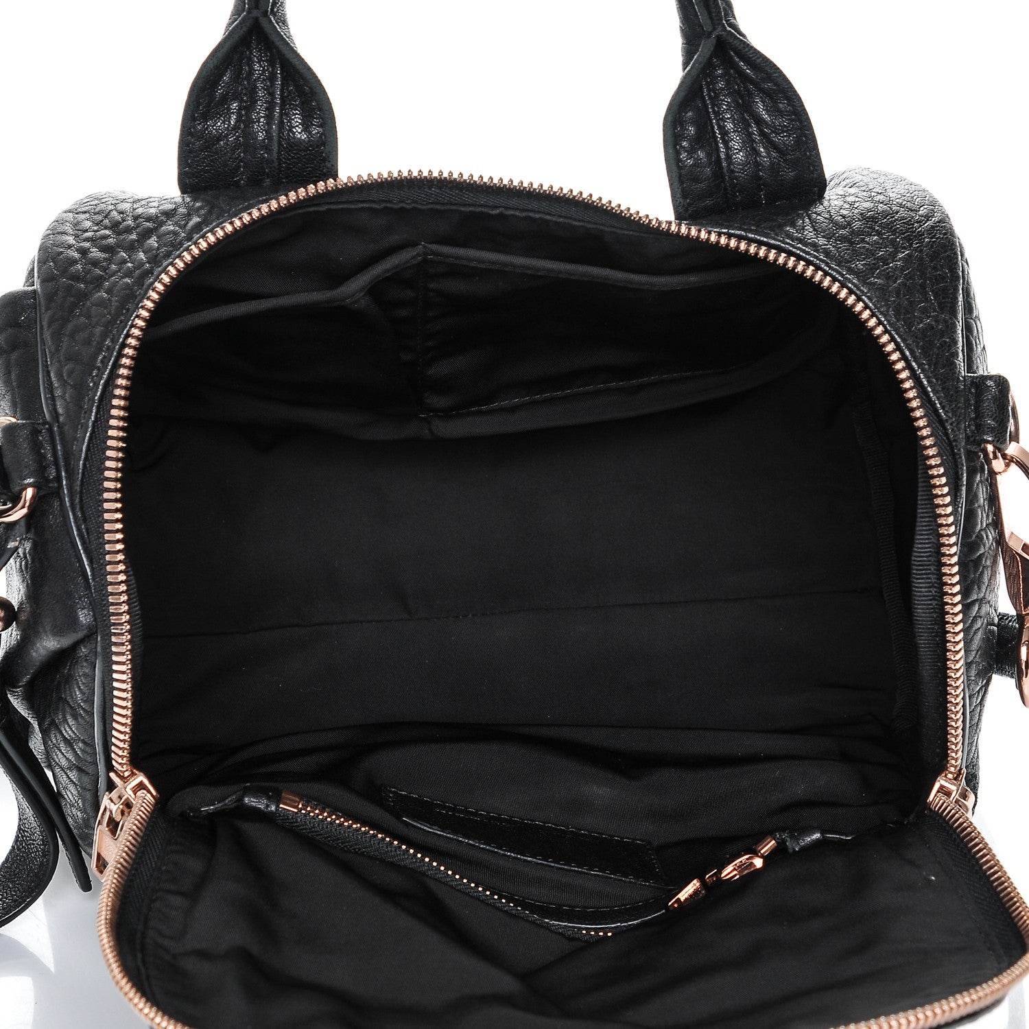 Alexander Wang Pebbled Lambskin Rockie Black Rose Gold Hardware 5 of 6