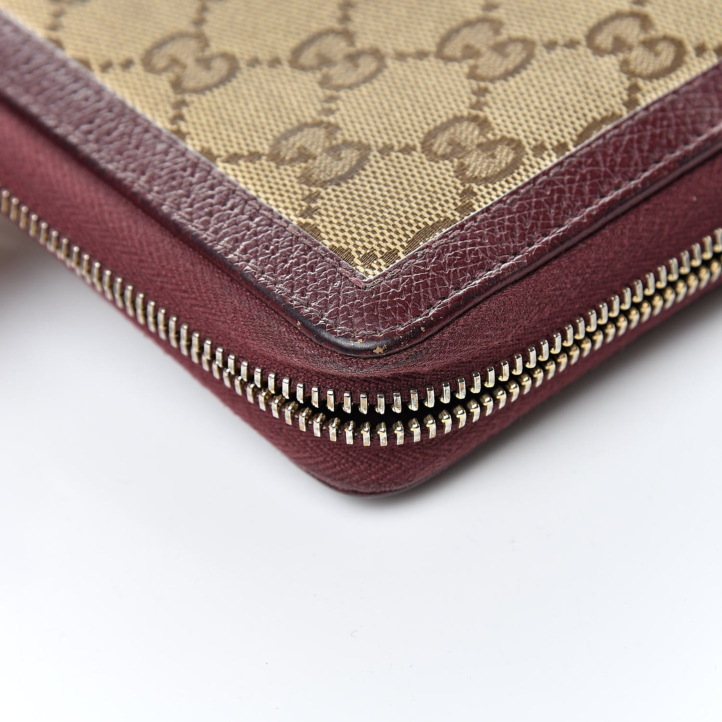 Monogram Zip Around Wallet Burgundy