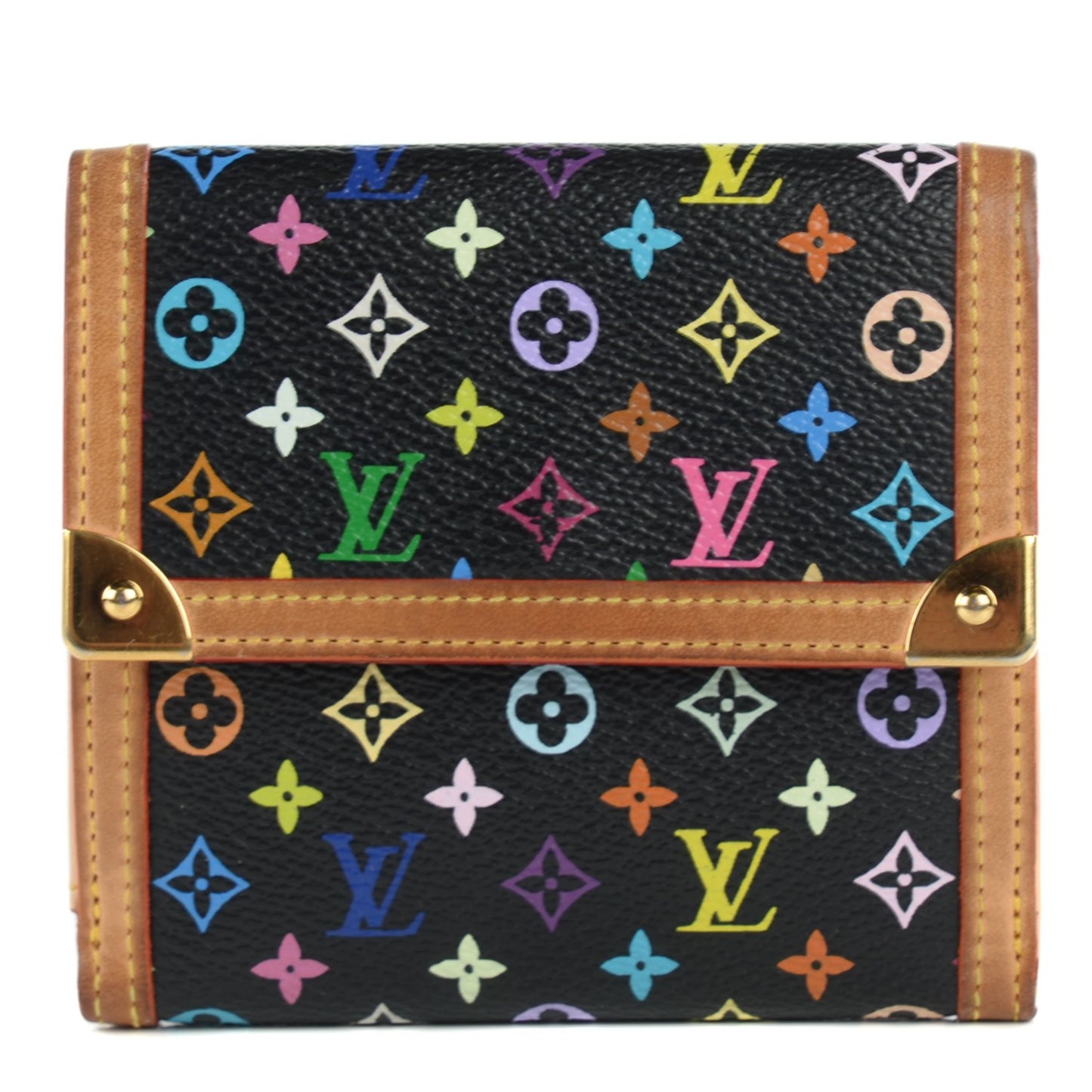 Monogram Multicolor Porte-Monnaie Billets Wallet Black