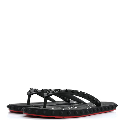 Christian Louboutin Rubber Spike Loubi Donna Flip Flop 37 Black 4 of 10