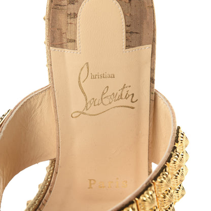 Christian Louboutin Liege Pepite 60 Platform Sandals 38 Version Gold 6 of 8